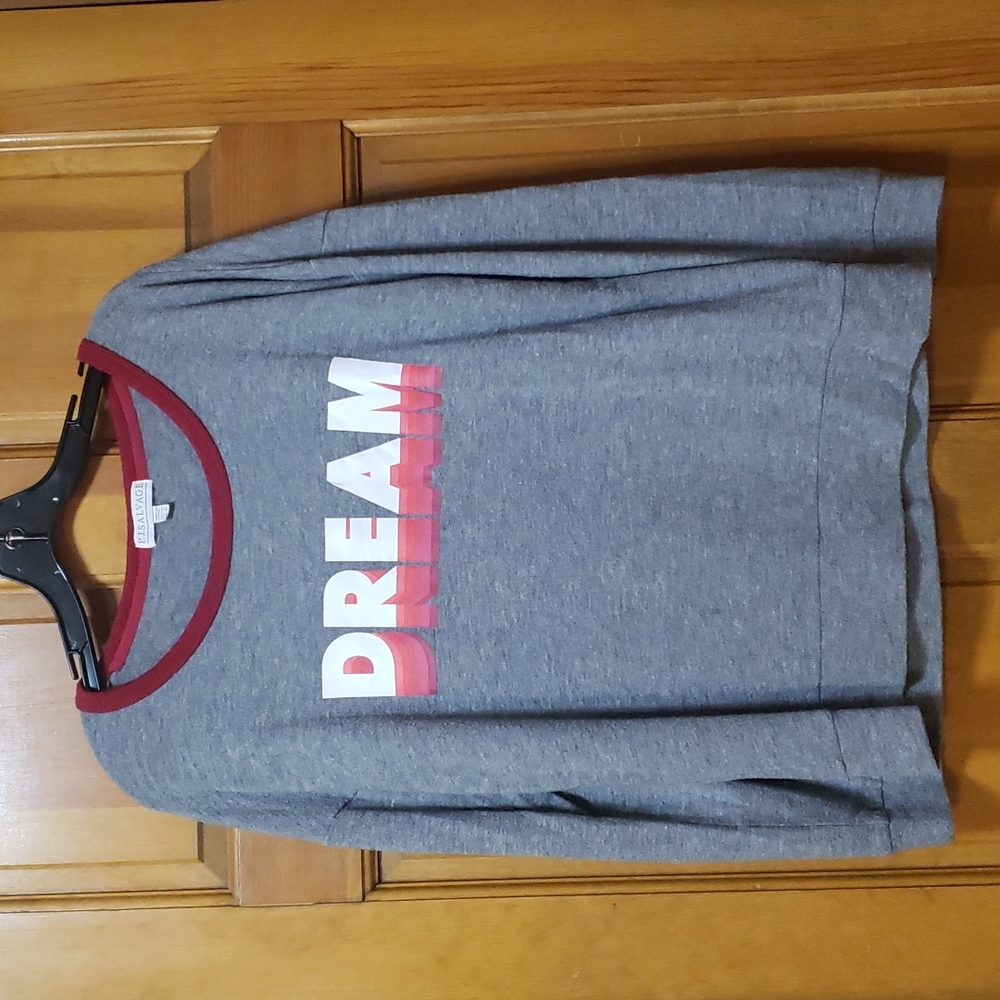 P.J. Salvage Women's Lounge/Pajama Thin Sweatshirt Size Medium Gray, DREAM, GUC